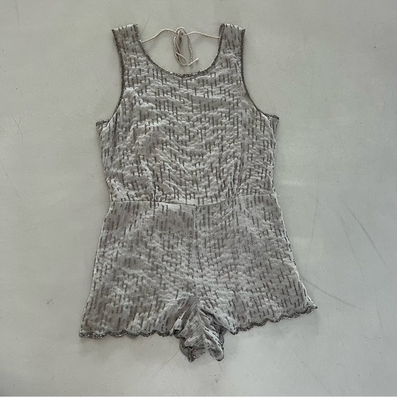 Free People grey beaded romper - Picture 1 of 4